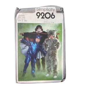 70s Simplicity 9206 Pattern Sizes 8 10 Warewolf Vampire Dragon Halloween CUT